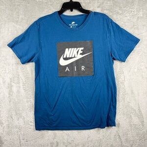 NIKE SPORTSWEAR AIR LOGO MENS T-SHIRT - MENS SIZE Large Blue